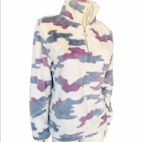 NWT camp sherpa fleece pullover - Picture 1 of 4